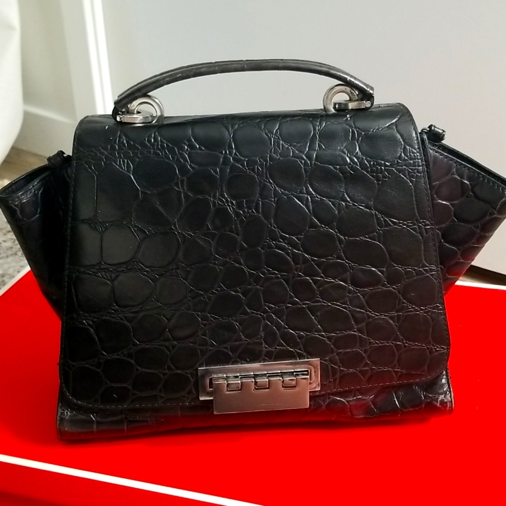 ZAC Zac Posen Eartha Iconic Top Handle Convertible Leather Backpack Croc